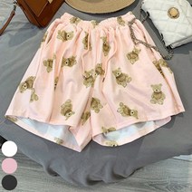 0 velys 기분 좋아지는 귀여운 패턴 곰돌이 쇼트 팬츠 CSP1154