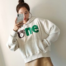 러브앤시티 여성 원베어 후드티 루즈핏 크롭 곰돌이 후드티셔츠 가을 겨울 쭈리 기모