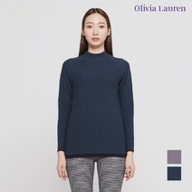 올리비아로렌 아울렛 이월 봄 홀가먼트 배색 하프넥 니트 풀오버 VOBBLWS1216