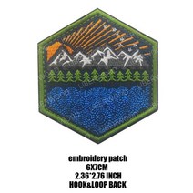 벨크로 자수 찍찍이 와펜패치 야외 자연 늑대와펜 야생 텐트 캠핑 하이킹 등산와펜, 3.Exploration
