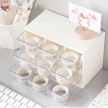 사무실 수납 정리 9칸 사무용 미니 서랍 소형 플라스틱 박스 정리함 책상 오피스 서랍장, 화이트, 본상품선택