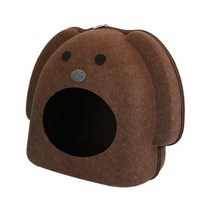 베스펫 고양이 도그 숨숨집 쿠션 하우스, 브라운