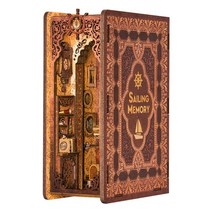 diy만들기 인형 소품 book nook shelf insert dollhouse 나무, 항해 기억