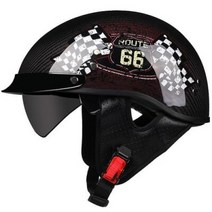 반모헬멧 바이크헬멧 소두핏 클래식 레트로 DOT Carbonfiber 오토바이 독일 Casco 일본식 모토 오픈 하프 페이스 헬기 바이커 파일럿 맨, 10.b3 - L