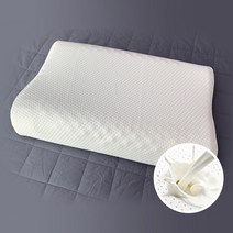 라임베드 천연라텍스 베개 대(40x60cm) 마사지형 텐셀 커버, 화이트