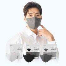 김국산 KF94 새부리형 마스크 중형, 25매입, 2개, 블랙