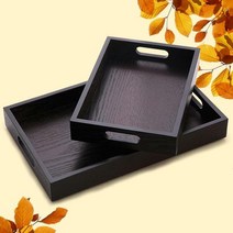 우드 손잡이 직사각 쟁반 원목쟁반 1P, 09 우드손잡이직사각(18X34)_1P