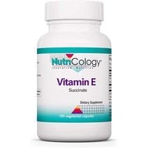 Nutricology 뉴트리콜로지 비타민 E 호박산염 100 베지 캡, One Size, One Color