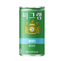 씨그램 플레인 탄산수 190mlx30캔+30캔(60캔)/안전박스포장, 190ml, 60캔