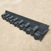 109x20cm 기와 pp 플라스틱 장식 처마 기와시공, 노란색(신소재)