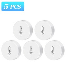 스마트온습도계 온도기록계 Tuya zigbee 스마트 온도 습도 센서 앱 제어 실내 습도계 온도계 감지기 지원 alexagoogle 홈, 5개