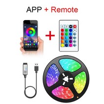 티비간접조명 붙이는 LED 조명 Led 스트립 라이트 USB 블루투스 RGB 5050 테이프 음악 동기화 유연한 리본, 01 App Remote Control_03 2m