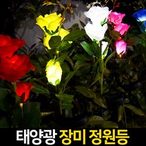 신성나라 태양광 꽃 정원등 LED 조화 꽃조명 화단 정원 베란다 꾸미기 야외등 유채꽃 핑크뮬리 잔디정원등, 05.태양광장미정원등, 옐로우