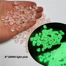 300/400/500Pcs 조약돌 빛나는 돌 빛나는 블랙 장식 조약돌 야외 수족관 장식 정원 장식, 500Pcs, Light Pink
