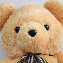 [빅베어]러브체크베어 슈퍼자이언트/초대형 애착곰인형모음/국산/대형빅베어곰인형/인형선물, 라이트브라운
