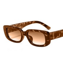 FREELIFE 2022 Small Rectangle Sunglasses Women Oval Vintage Brand Designer Square Sun Glasses UV400 Shade Anti-glare Retro Female Eyewear, Leopard
