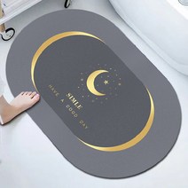 최신 업그레이드 유티즌 말랑 소프트 규조토 발매트 사은품과 4시출발 욕실발매트 롤링 세척 빨아쓰는 규조토발매트, 9.소프트 초승달