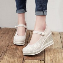 한복신발 꽃신 단화 전통 생활한복 여성화 키높이gi98