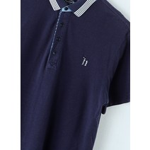 (XL)헤지스 반팔 카라 티셔츠 면 놈코어N25523