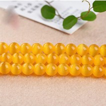 박진기획 정품 황금 오팔 원석재료 10mm 1줄 약 40cm, 단품