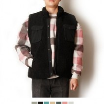 커플시밀러룩 양털패딩조끼