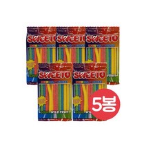 (무배)멀티 칼라 스틱 80gx5봉/수수깡젤리/지구젤리/, (무배)멀티 칼라 스틱 80gx5봉/, 80g