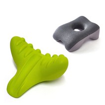 목 지압기 셀프마사지 베개 C-레스트핑거+낮잠베개, 단품