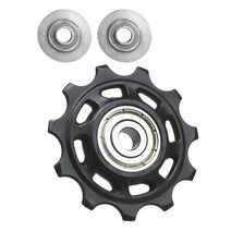 MTB 뒷 변속기 풀리 알루미늄 밀봉 베어링 교체 부품, 검은 색, 알루미늄 합금, 검은 색