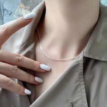 그린레몬 925 실버 데일리 여자 심플 스네이크 얇은 체인 은 목걸이 줄