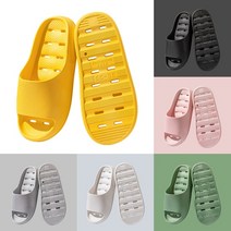 1+1 논슬립 물빠짐 미끄럼방지 욕실화 베란다 슬리퍼, 옐로우(여성용)+핑크(여성용)