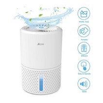 제습기 acare dehumidifier 습기 흡수기 공기 건조기 900ml 물 탱크 홈 지하실용 조용한 공기 욕실 옷장, 협력사, 하얀색, au 플러그