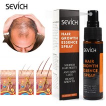 Sevich 탈모 방지 스프레이 세럼 생강 안티 헤어 손실 빠른 성장 제품 헤어 드라이 프리즈 헤어 방지 남성, 2개