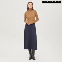 [시슬리] 플리츠 우븐 패치 니트 원피스 SAKO33161_BG