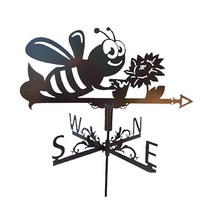 shangren 가든 헛간 울타리 마운트에 대한 날씨 베인 금속 장면 지분, 벌, 스테인레스 스틸
