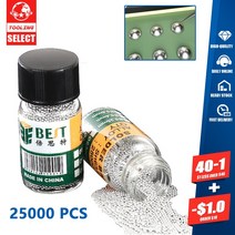 공구 1 병 리볼링 틴 볼 0.2 0.25 0.3 0.35 0.4 0.45 0.5 0.55mm 25000 pcs BGA 솔더 리드 재가공 수리 도구, 08 0.55mm