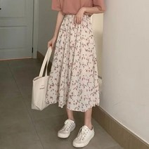 주름롱스커트 가을롱스커트 코디 A라인 H라인 롱스커트 여성용 빈티지 의류 하라주쿠 부드러운 기질 스트리트웨어 2021 세련된 봄 여름 탄성 허리 얼짱