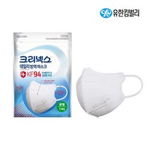 크리넥스 KF94 데일리 방역마스크 화이트 중형 20매 새부리형 입체형, 1매입, 30개