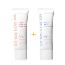 마이스킨솔루스 데일리 선세럼 50g+마일드 톤업 선크림 50g, 선세럼 50g 2개