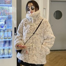 에코퍼코트 빅카라코트 램스울라이크 밍크더플코트 에코토끼털 밍크점퍼