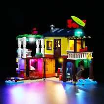 Bourvill 레고 76208 마블 염소 보트용 LED 조명 키트 - 레고 76208 세, 크리에이터 3in1 서퍼 비치 하우스 31118