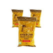 유기농호밀가루 3팩_1kg, 1kg, 3개