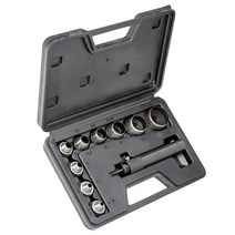 천공기 펀치 사무용품10pcs 헤비 듀티 중공 펀치 키트 세트 가스켓 가죽 고무 펀칭 diy leathercraft 천공 도구 herramientas para cuero, 검은색