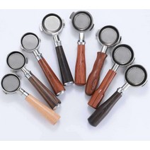 51 58MM 바텀리스 포터필터 커피머신 용품 우드핸들, 네이키드 포터필터