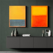 마크로스코 명화 인테리어 그림 액자 No1~12 캔버스 6호, 10번／6호32x41cm(캔버스액자옆면검정)