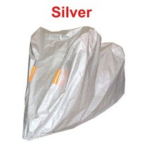 바이크커버 2023 S-XL 오토바이 커버 야외 Uv 프로텍터 사계절 방수 자전거 비 모터, 02 1 Pcs Silver_03 L