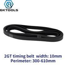C-20 3d 프린터 벨트 gt2 너비 10mm 폐쇄 루프 고무 2gt 타이밍 길이 300 320 350 360 376 380 400 500 600 610mm, 1개, 2gt-300mm