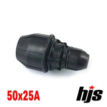 HJS 신규격 PE 이경 소켓 50x25A (레듀샤 50mm 25mm ISO 신KS 규격), 1개