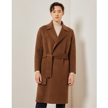 21FW [타임리스][울 캐시미어]핸드메이드 세미더블 D.브라운 로브 코트 MACO1D901W2