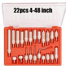 내경 측정기 보어게이지10mm 0.01mm 미터 다이얼 표시기 마그네틱베이스 홀더 미세 조정 가능 롱 암 0-1 전, 05 4-48 inch set