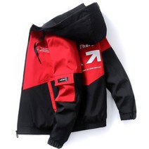 바람막이 재킷 남자자켓 골프웨어 봄 가을 패치 워크 streetwear 자켓 남성 빅 사이즈 3xl 후드 캐주얼 루즈 프린트 윈드 브레이커 자켓 남성 힙합 코트 옴므